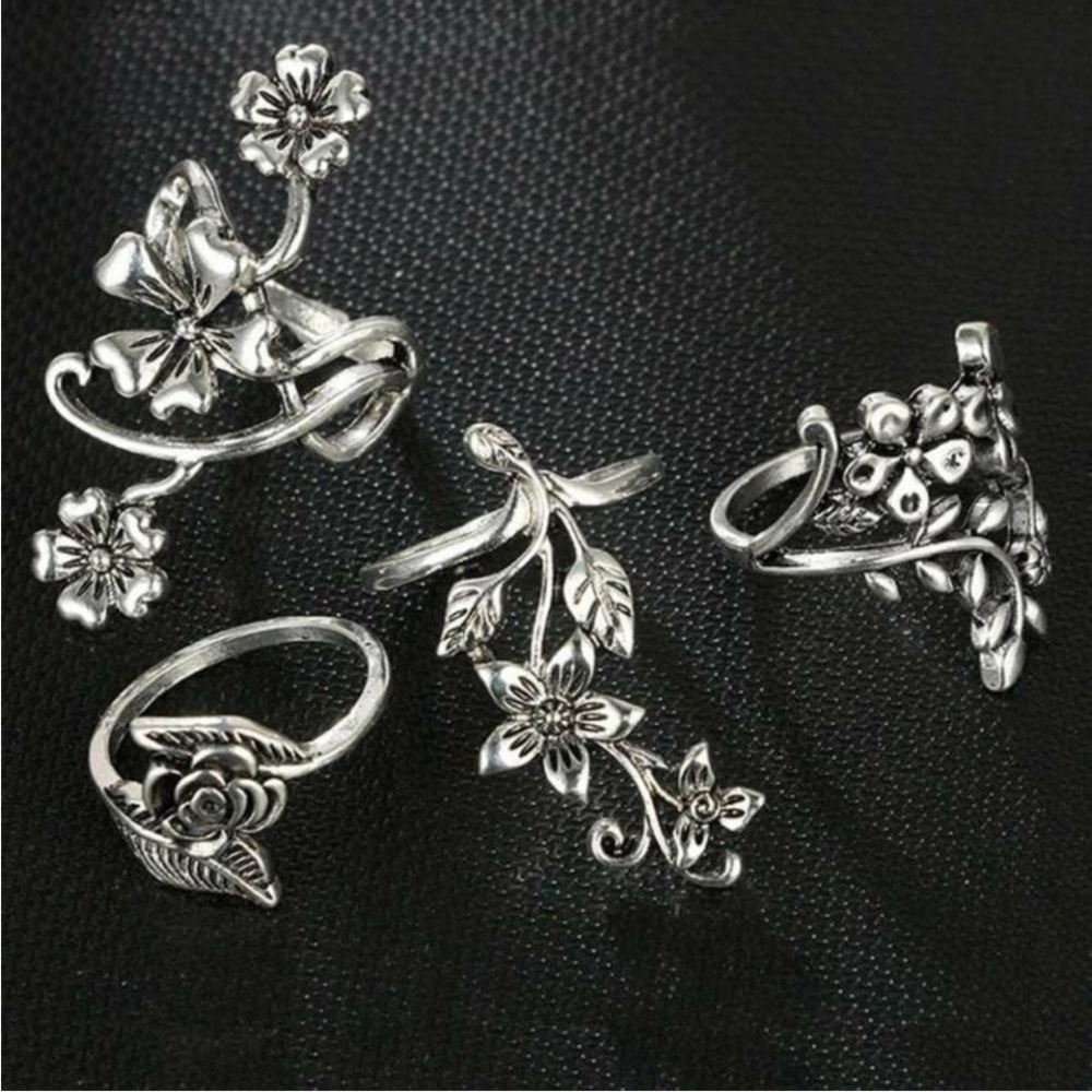 Set of 4 Gorgeous Vintage Floral Rings! Absolutely Stunning! 💍💍💍💍💍 - Picture 3 of 7